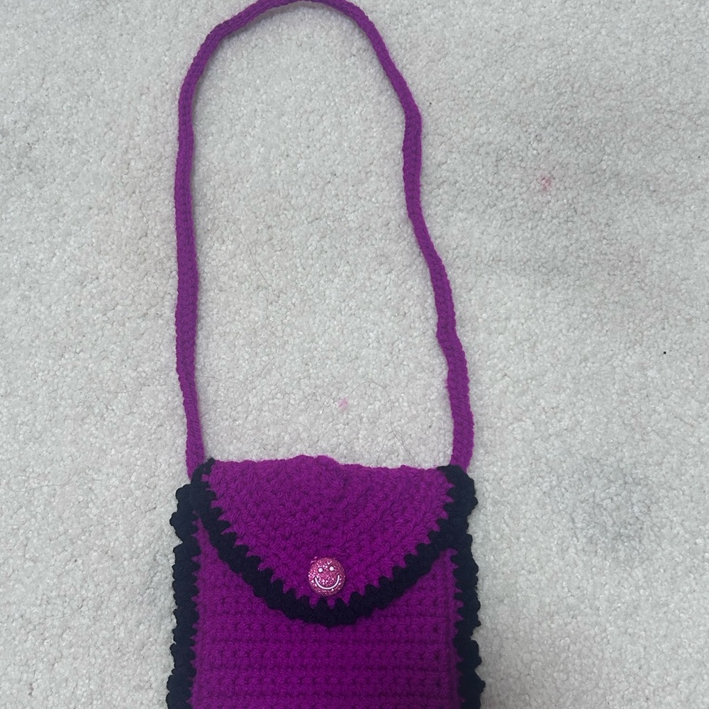 Kids small crochet square bag